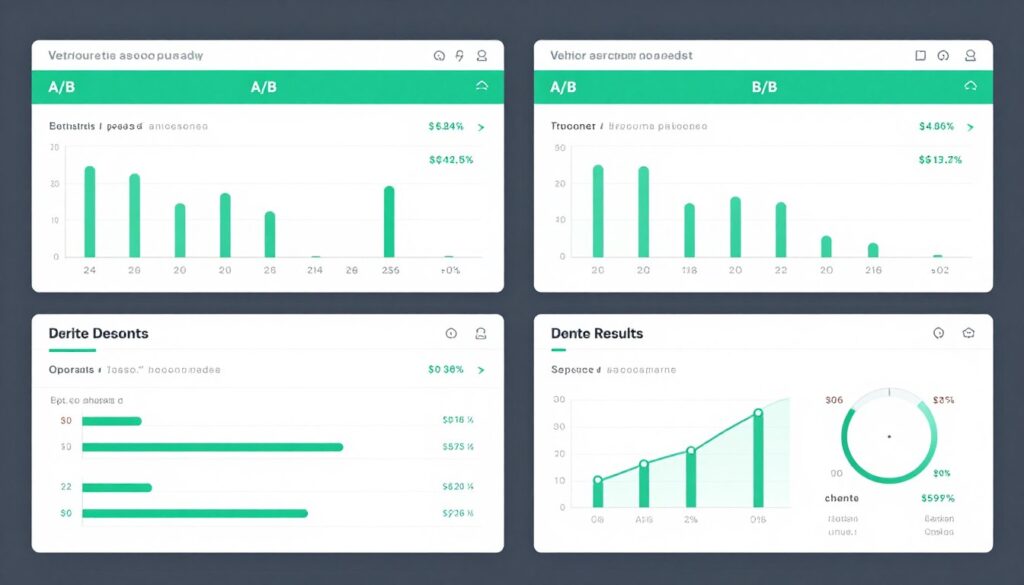 A/B testing results showing conversion rate improvements