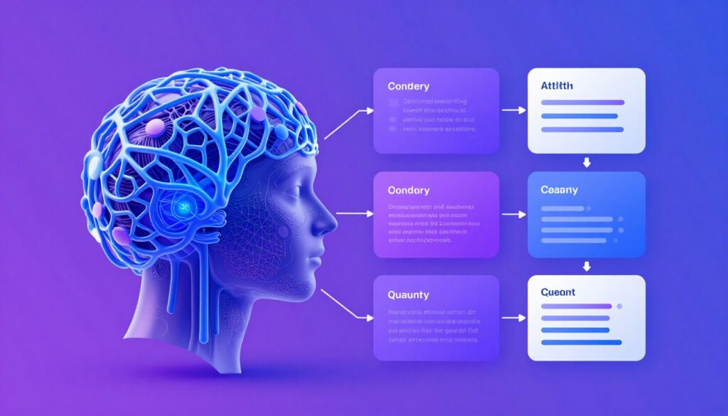 AI-powered content optimization tools and machine learning algorithms analyzing SEO content