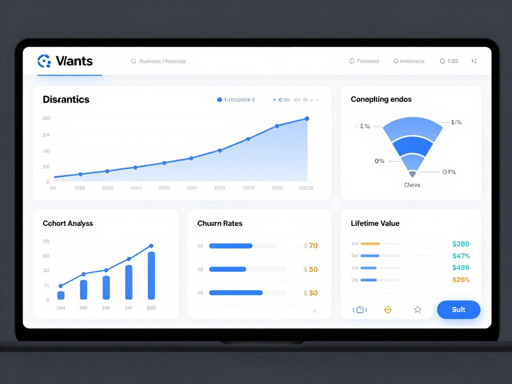 Analytics dashboard showing key business and user metrics