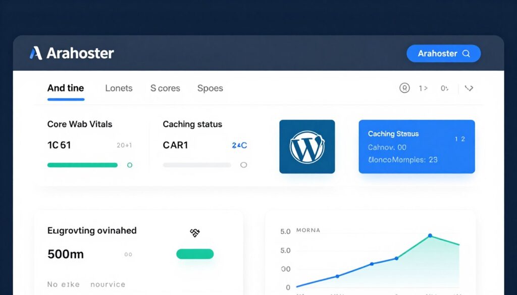 Arahoster hosting dashboard showing WordPress optimization features