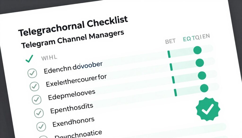 Channel manager credibility assessment checklist