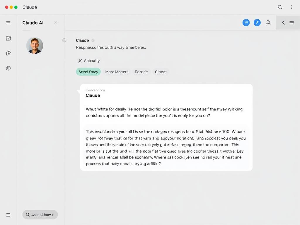 Claude AI interface showing its conversation capabilities Claude AI interface showing its conversation capabilities