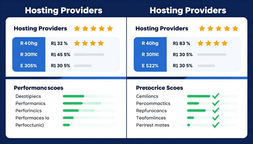 Complete hosting comparison visualization