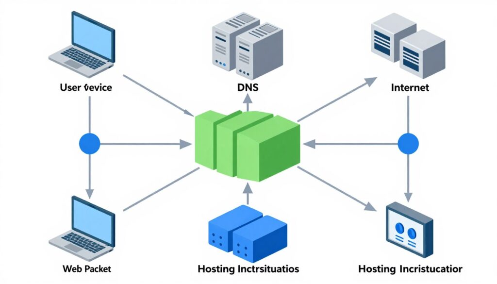 Complete internet infrastructure workflow diagram