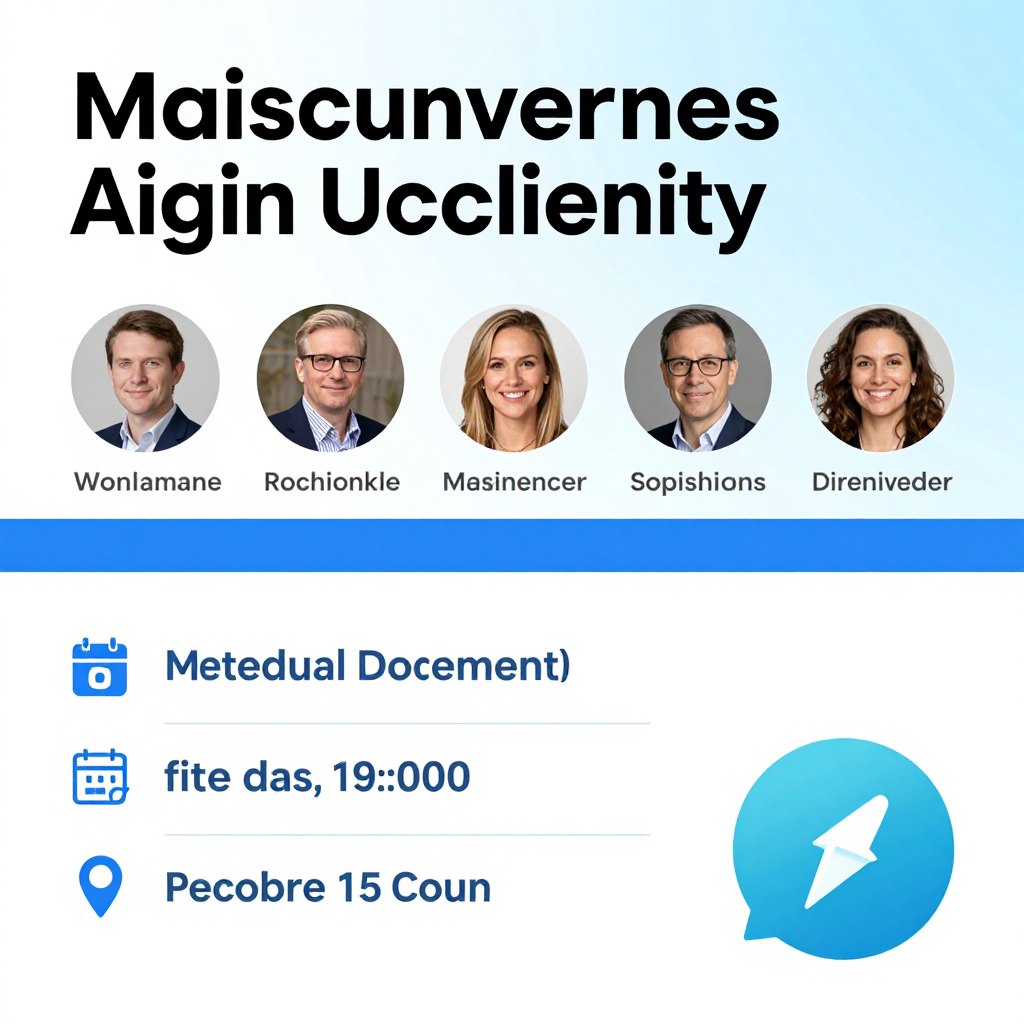 Conference event promotion in Telegram channels