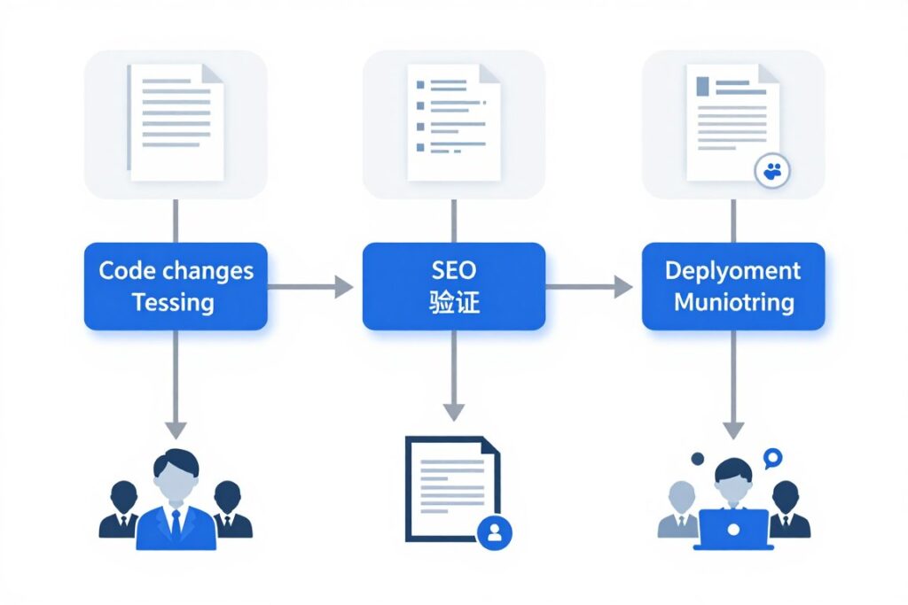 Documentation and workflow diagram for React SEO maintenance processes