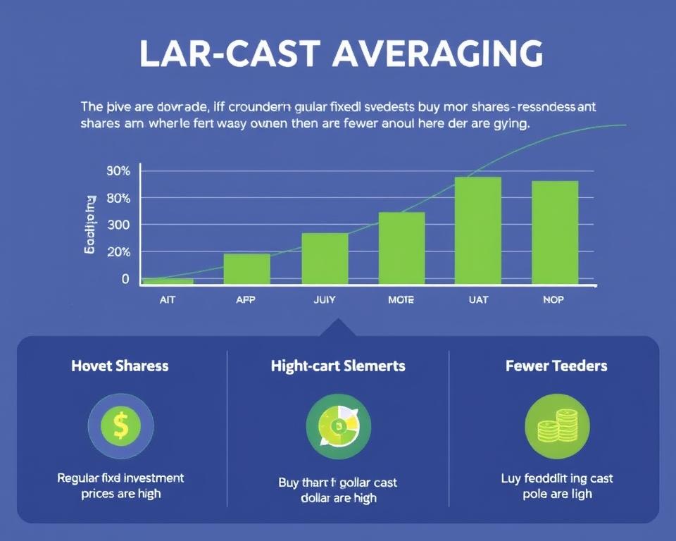Dollar-cost averaging illustration for smart investing for the future