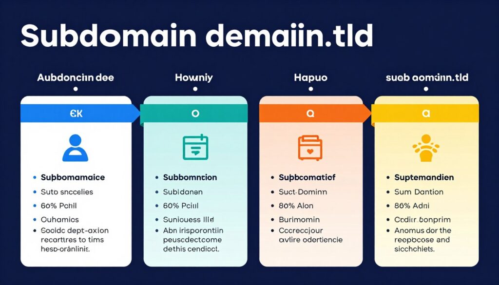 Domain name structure breakdown visualization