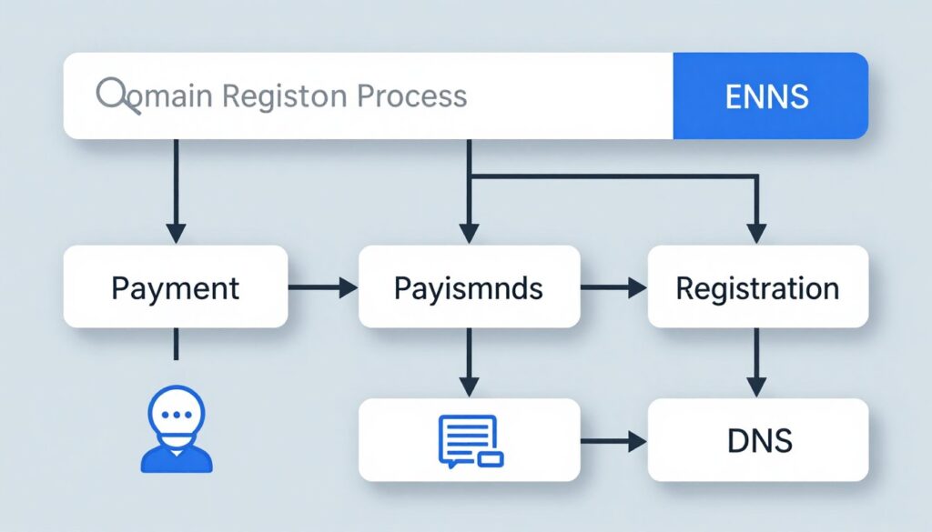 Domain registration process flowchart