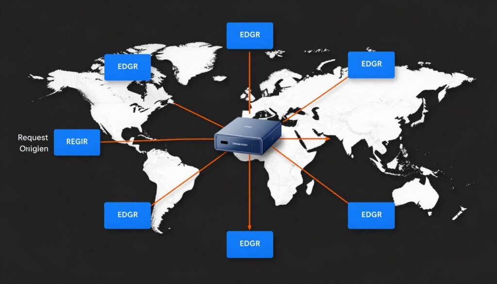 Edge computing architecture diagram showing distributed processing