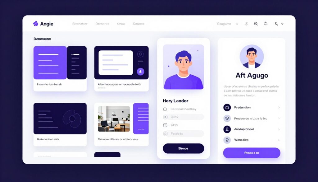 Elementor AI interface showing design suggestions and Angie agentic assistant