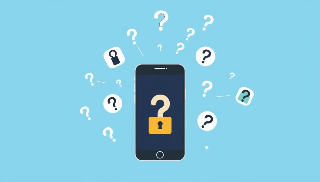 FAQ concept for mobile phone security questions