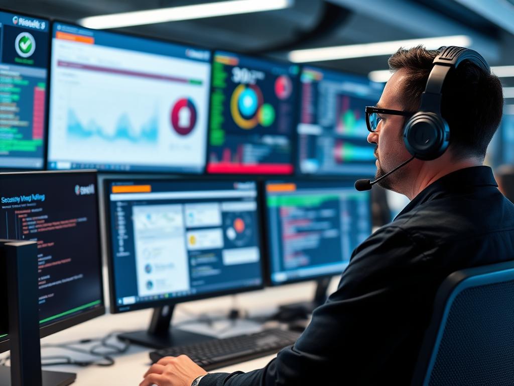 IT professional using Microsoft Security Copilot