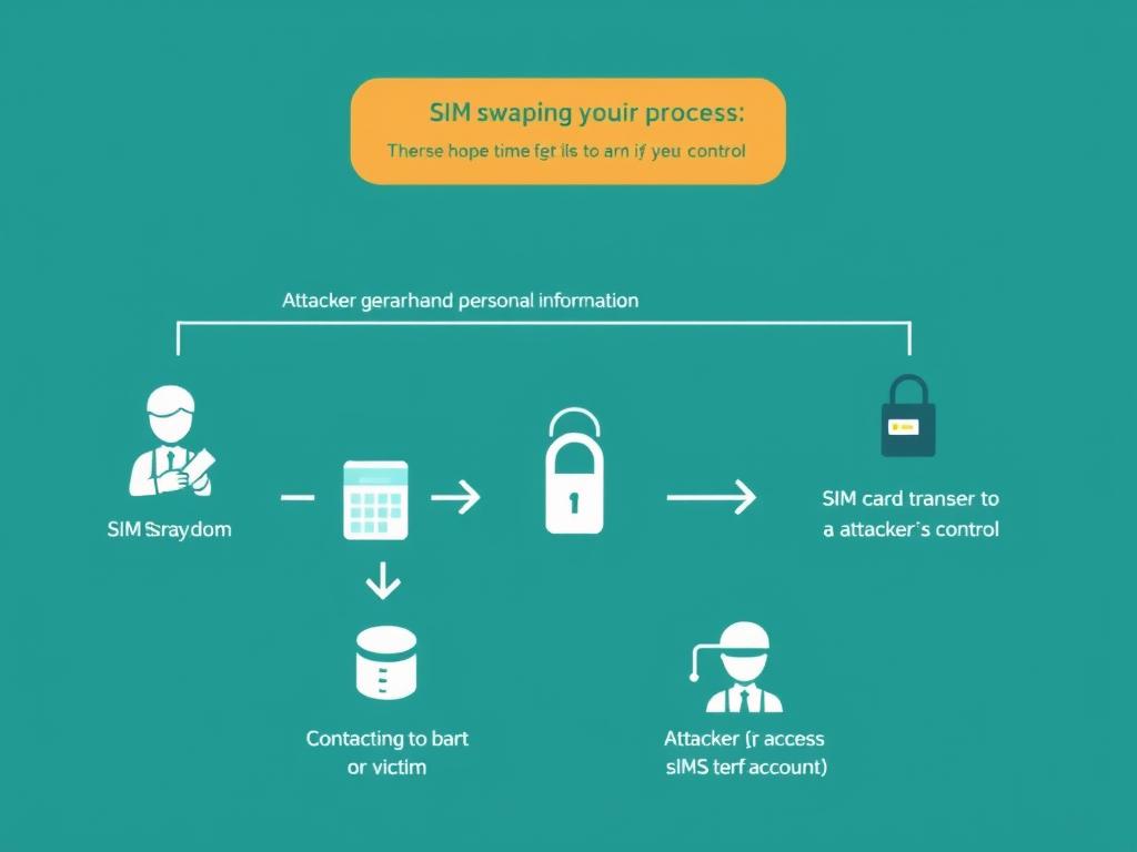 Illustration of a SIM swapping attack process