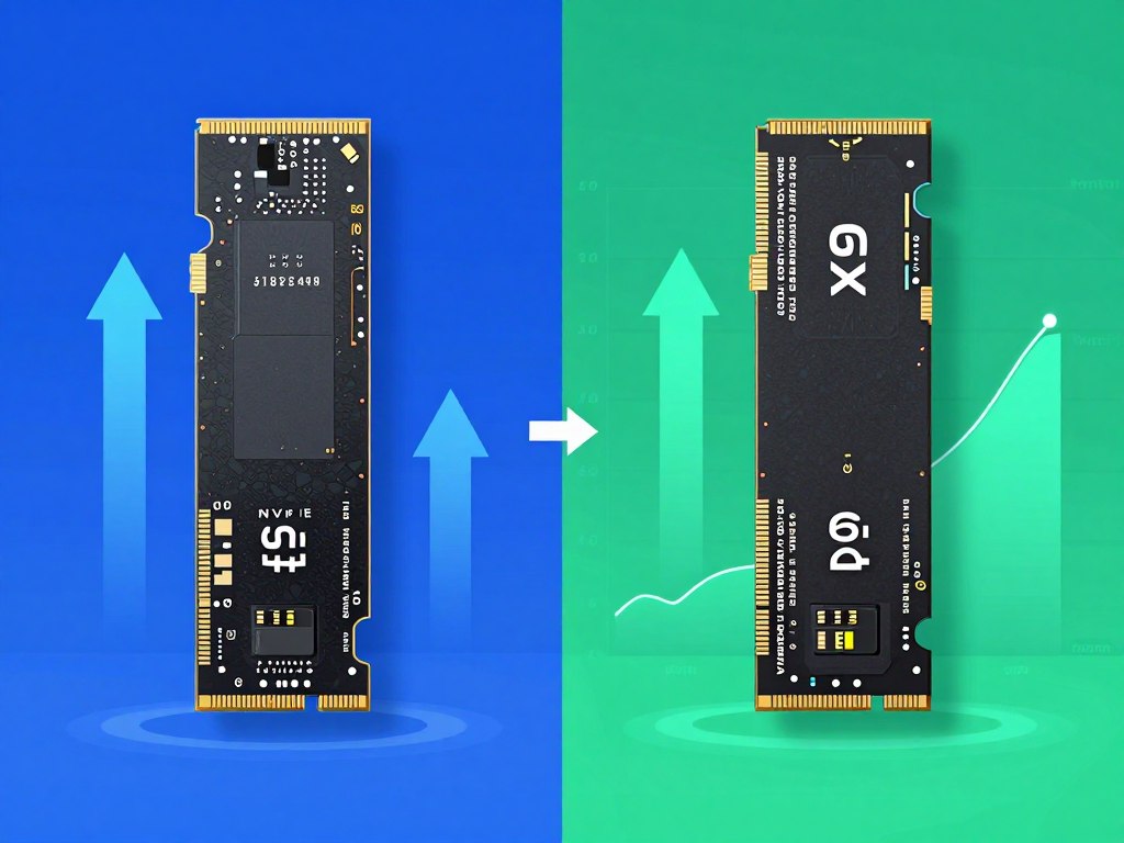 NVMe vs SSD speed comparison visualization