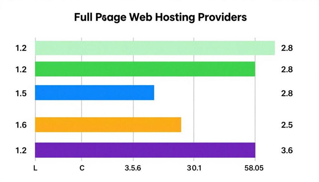 Page load time comparison graph all providers