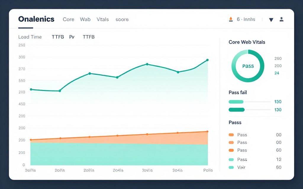 Performance monitoring dashboard showing speed metrics over time with trends