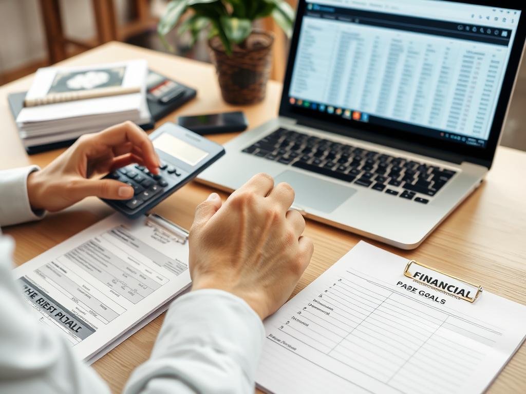 Person assessing financial situation before smart investing for the future