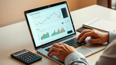 Person planning smart investing for the future with financial charts and calculator