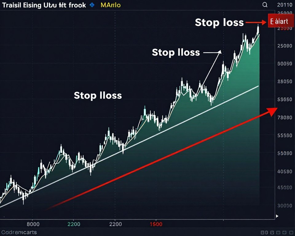 Profit chart showing trailing stop loss technique capturing extended moves