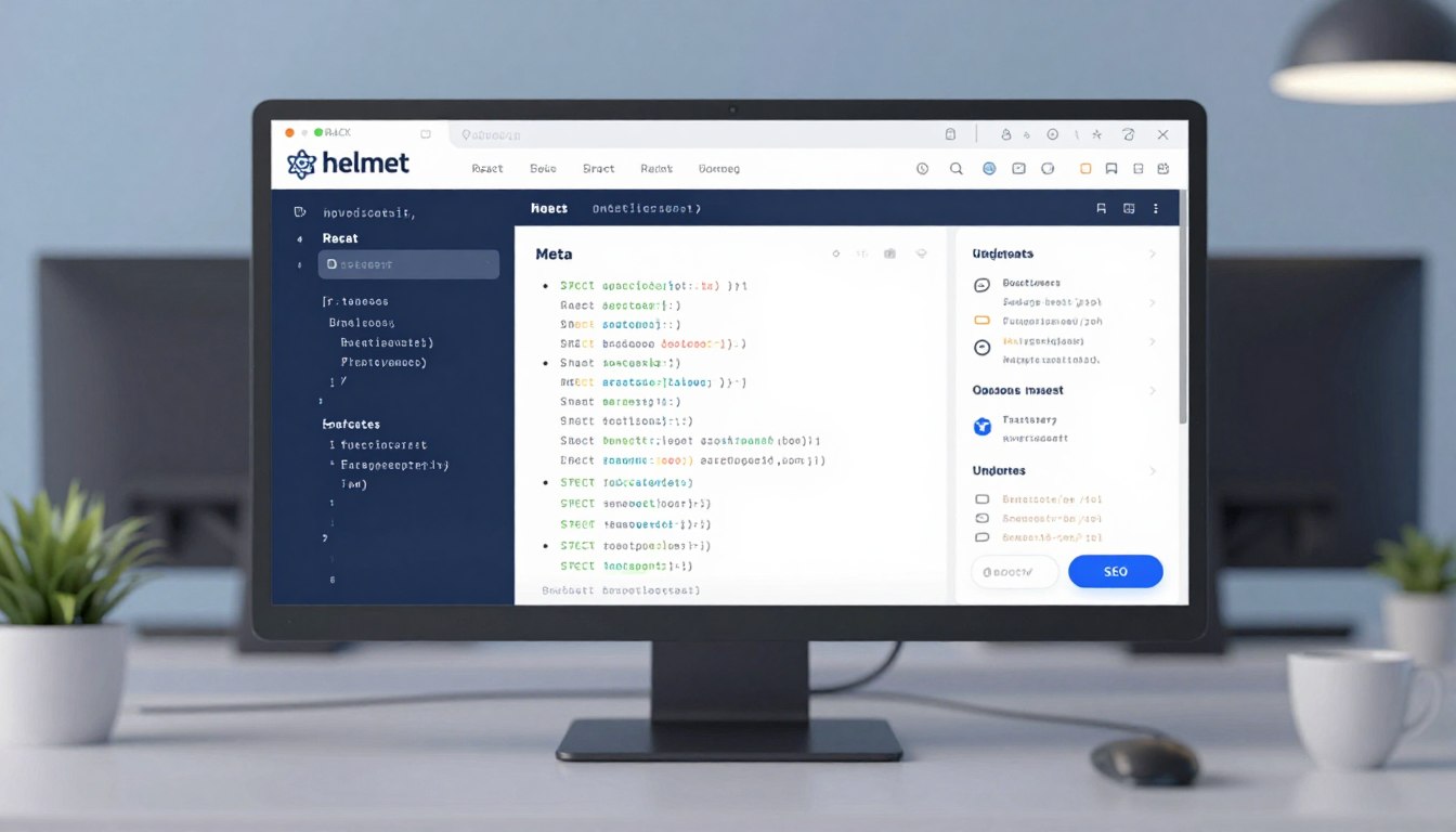 React Helmet Async library managing dynamic meta tags in React application dashboard