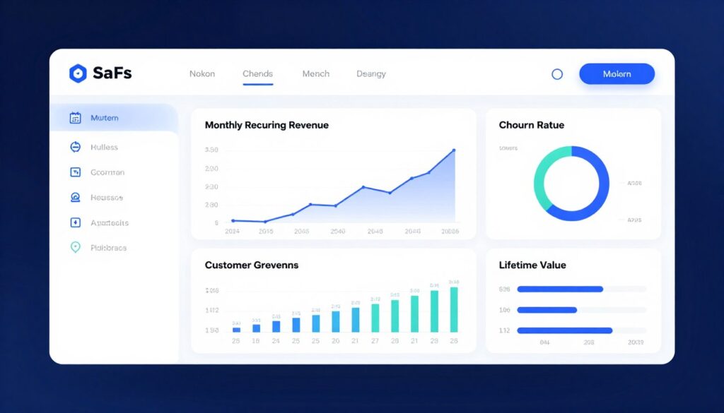 SaaS subscription dashboard showing recurring revenue metrics