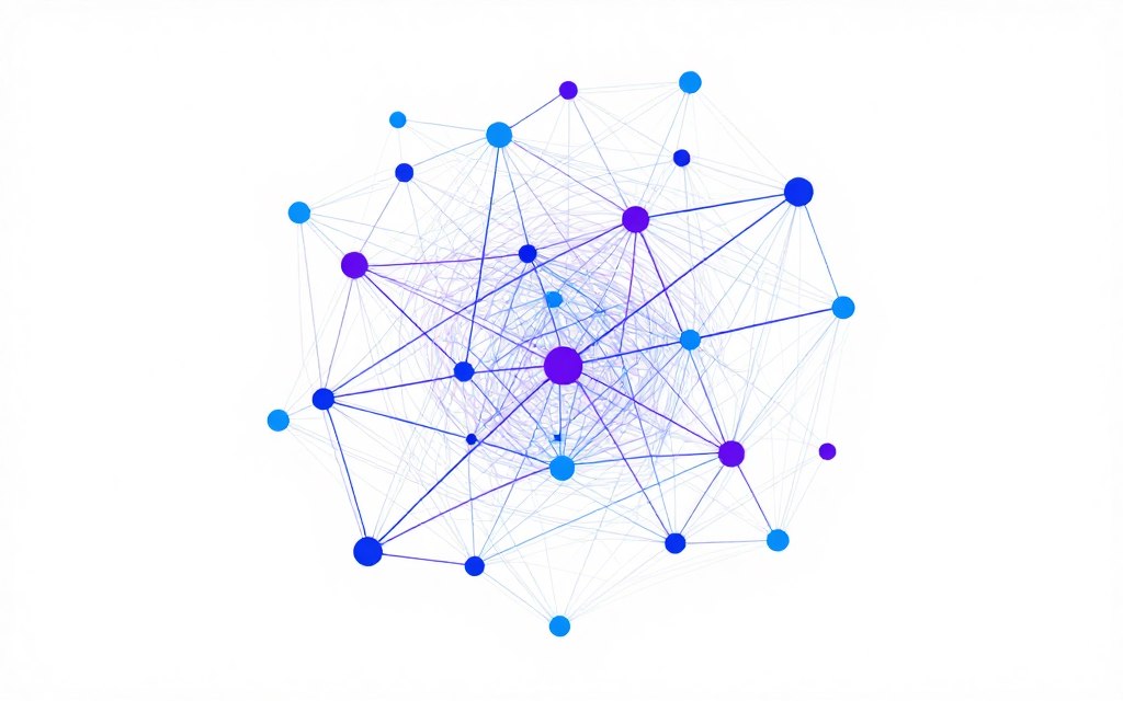 Semantic search and entity-based SEO concept showing knowledge graph connections
