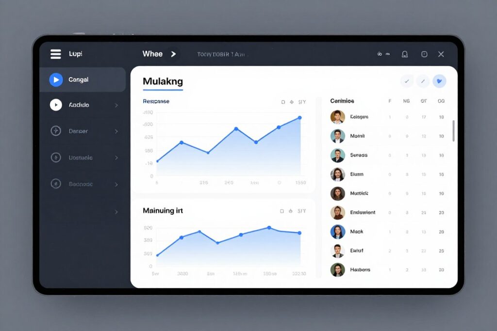 Social media automation tools dashboard interface