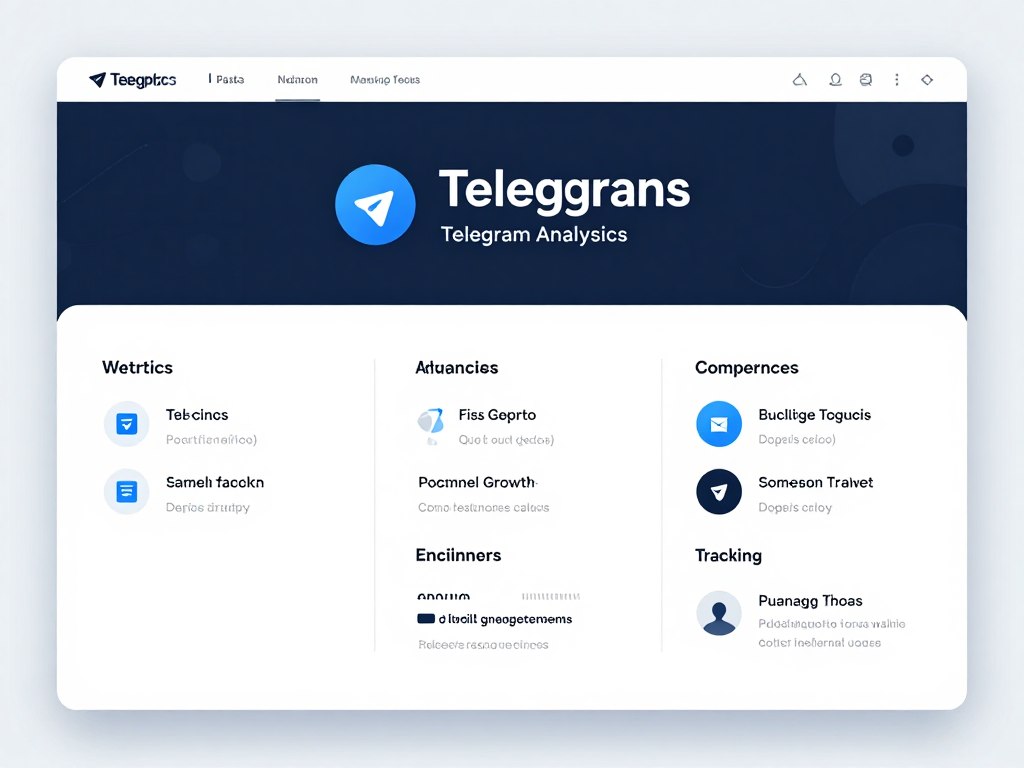 Third-party Telegram analytics platform dashboard