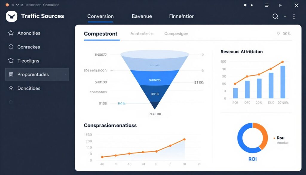 Traffic analytics dashboard showing Telegram campaign performance