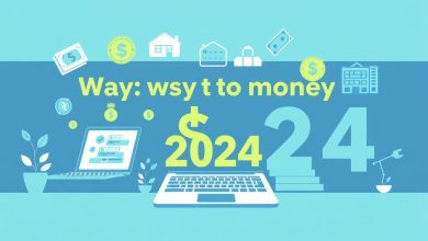 Various ways to makes money in 2024 illustrated with icons representing online and offline opportunities