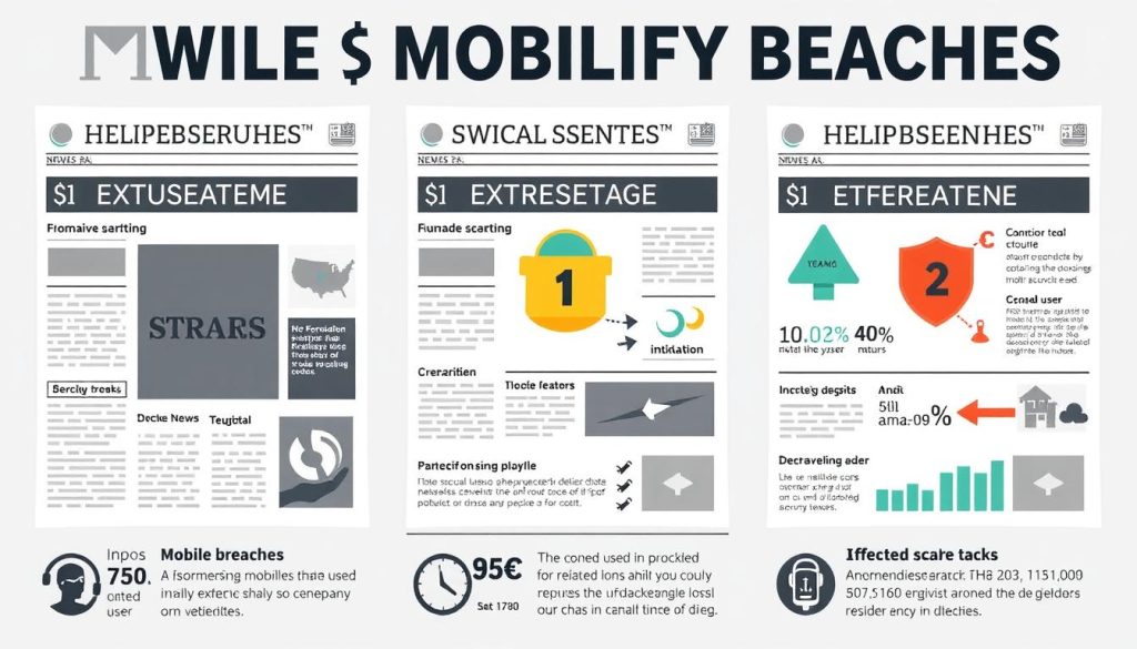 Visualization of major mobile security breaches and their impacts