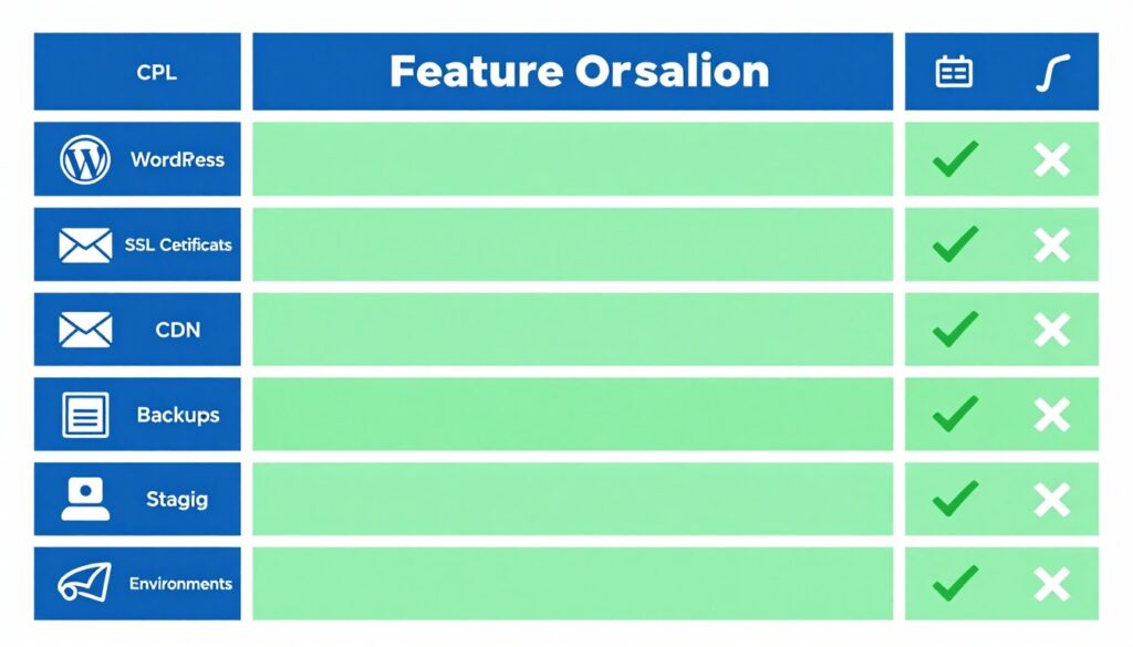 Web hosting features comparison 2026