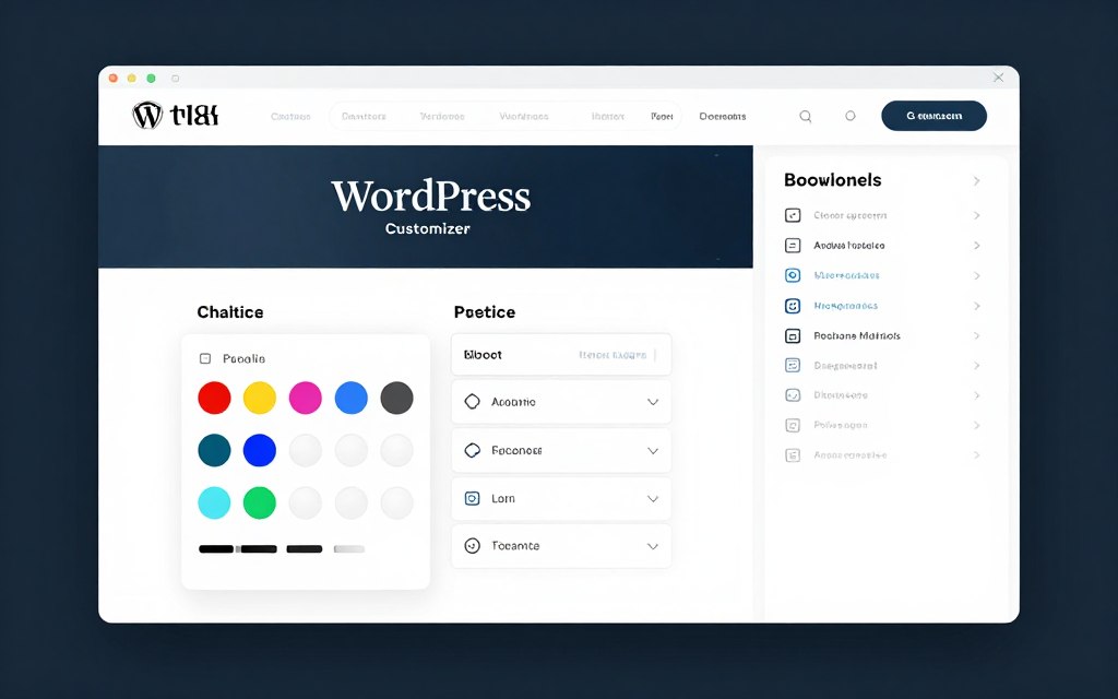 WordPress theme customizer interface
