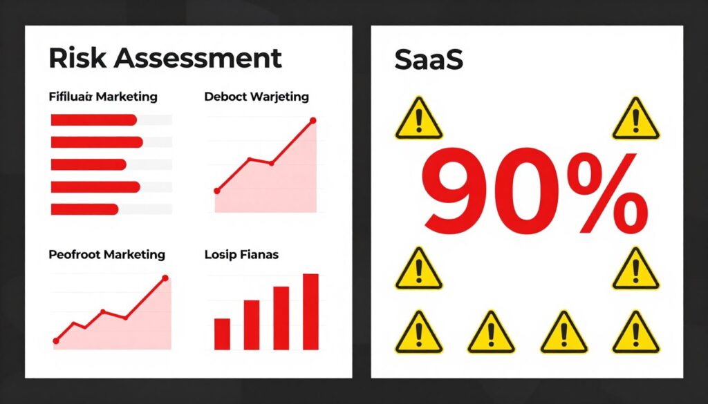 business risk comparison showing failure rates for affiliate sites versus saas startups
