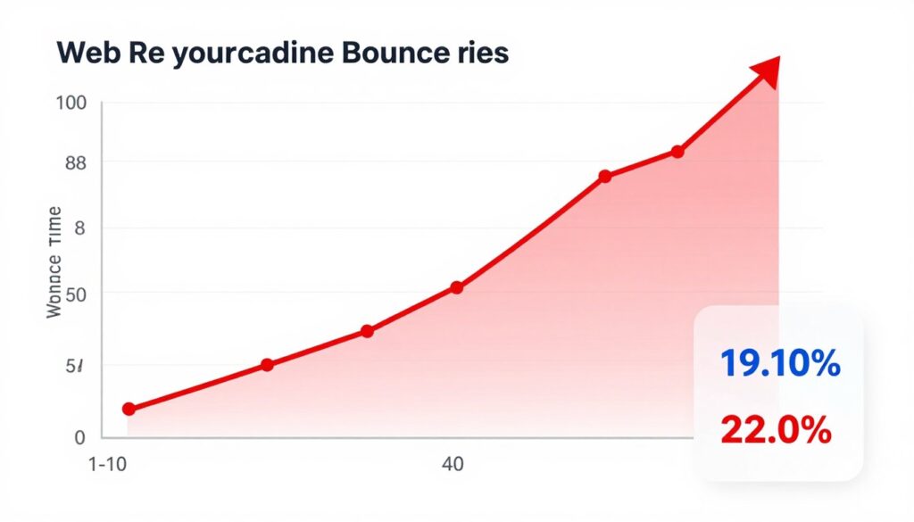 chart showing relationship between page speed and bounce rate increase