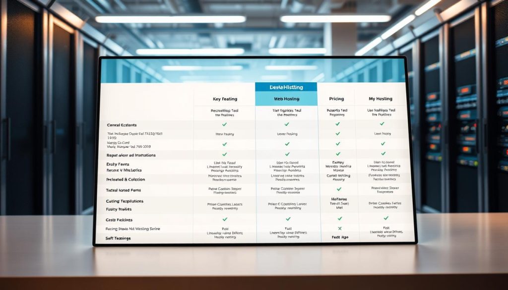 comparison of web hosting plans
