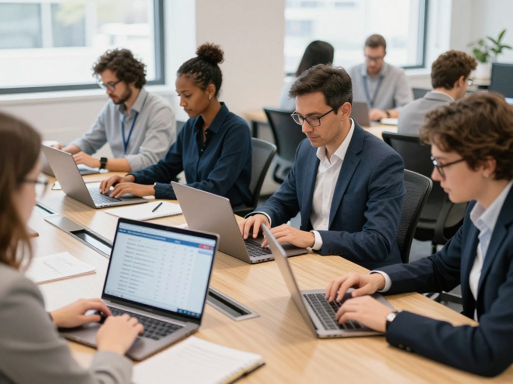 diverse group of traders researching prop firm challenges diverse group of traders researching prop firm challenges