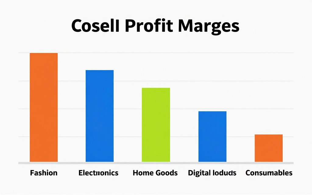 e-commerce profit margin comparison by product category