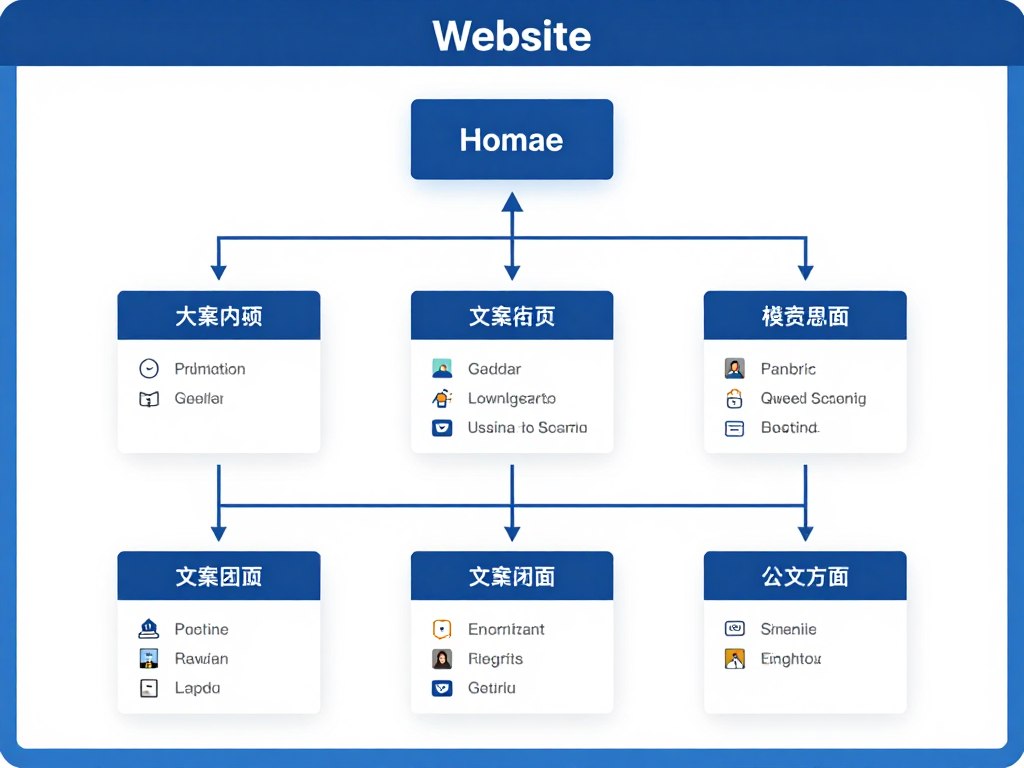 internal linking structure diagram showing homepage connecting to category pages and individual articles