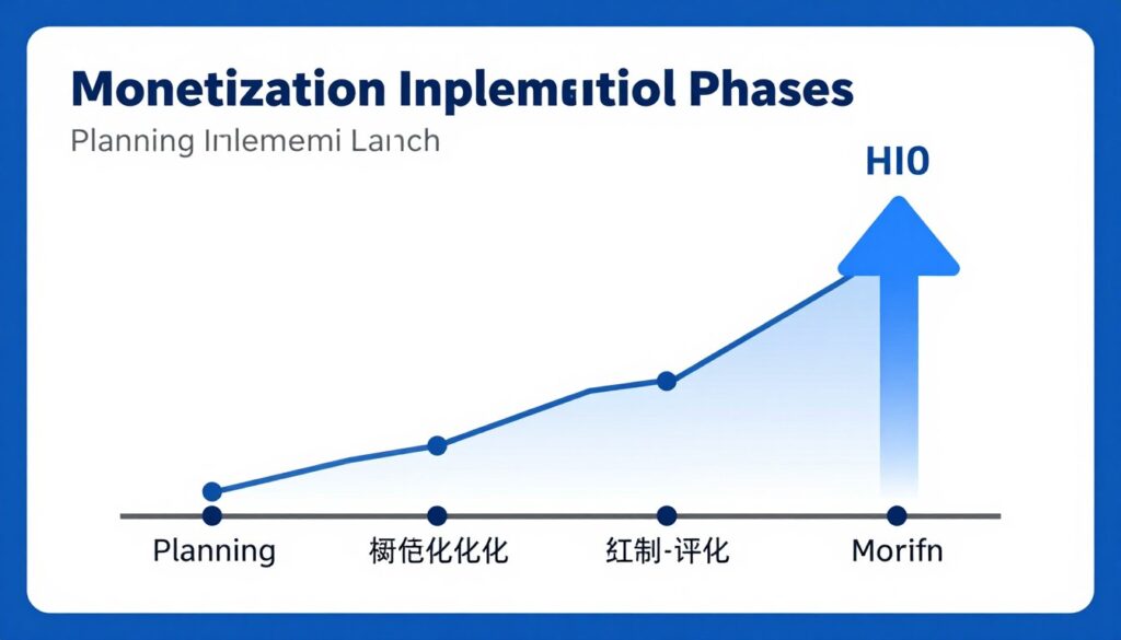roadmap showing monetization implementation phases
