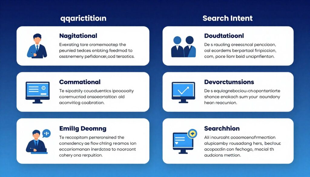 search intent analysis showing different types of search queries and matching content formats
