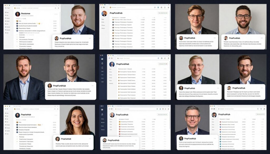 testimonial wall showing successful funded traders
