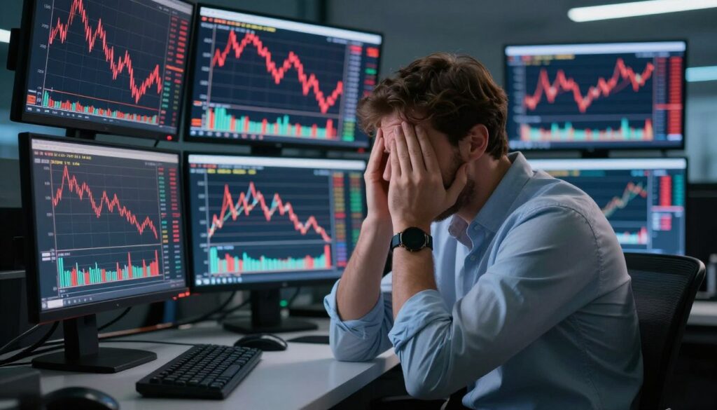 trader analyzing failed prop firm challenge results