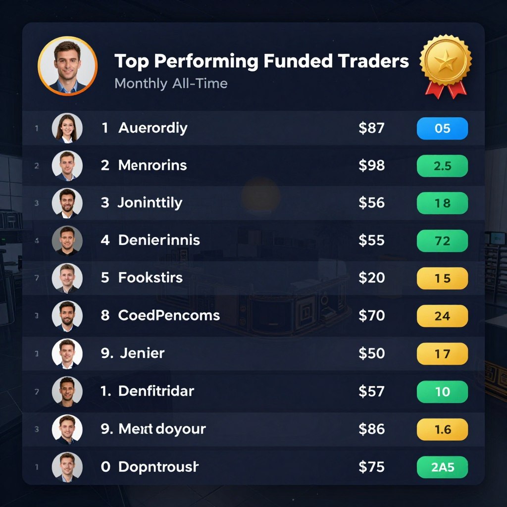 trader recognition leaderboard showing top performers trader recognition leaderboard showing top performers