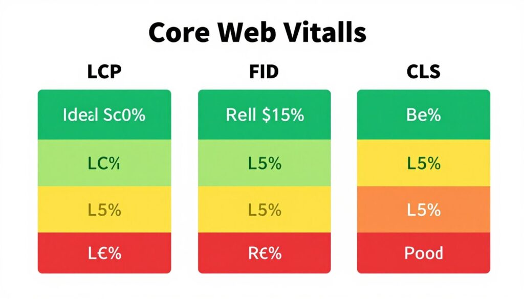 visual explanation of Core Web Vitals metrics LCP FID CLS