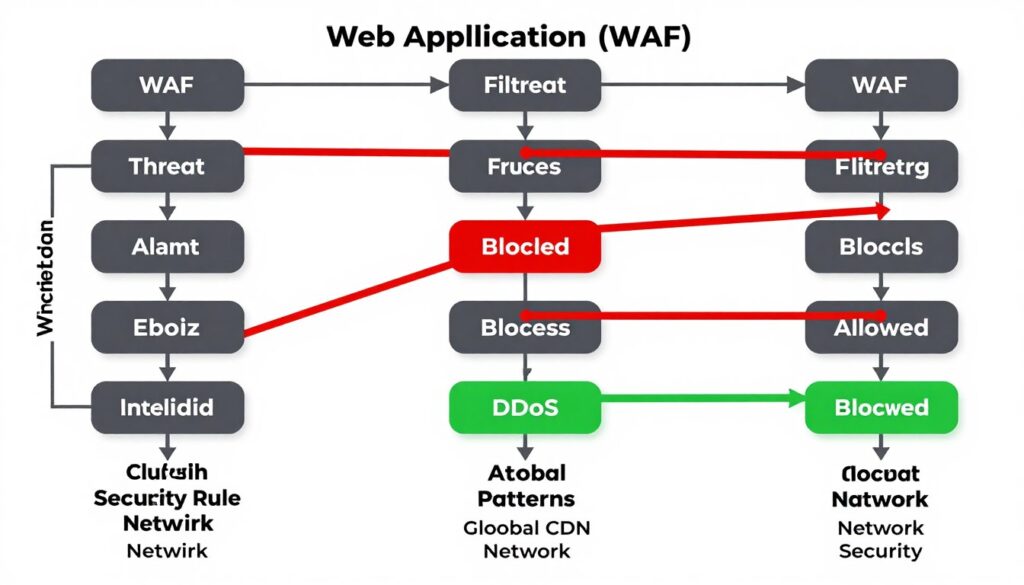 web application firewall filtering malicious traffic from reaching web server